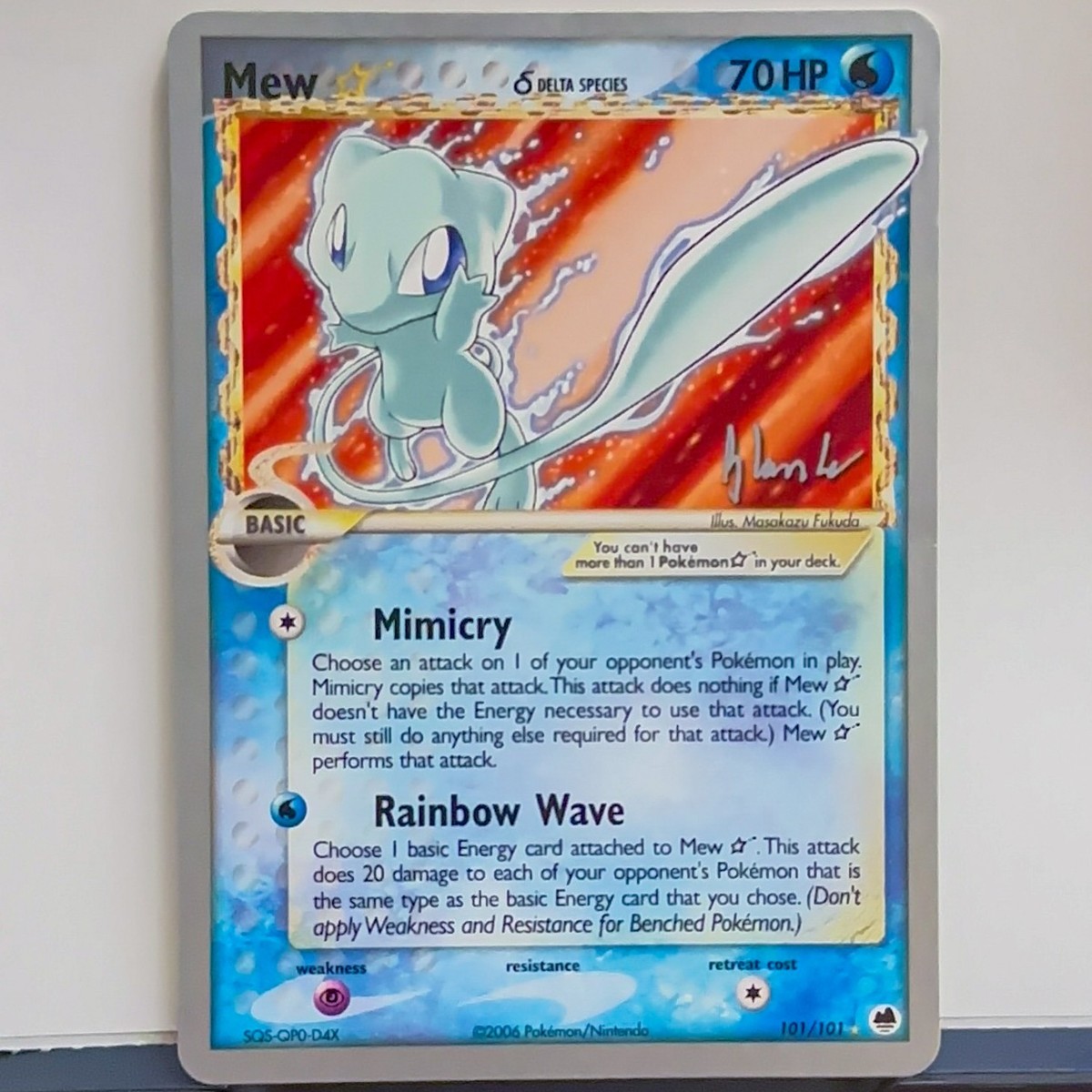 Pokemon Mew Gold Star New Delta Species 2008 World