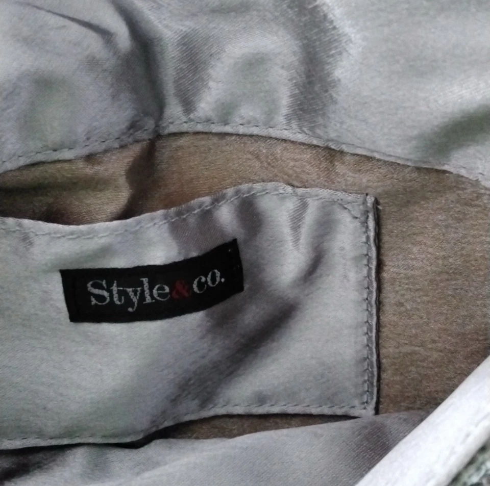 Monedero de noche Style & CO plateado lentejuelas glamuroso Foto 2 de 4