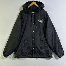 Brixton Jacket Mens XL Black Windbreaker Outdoors Lightweight Logo Skate Adult