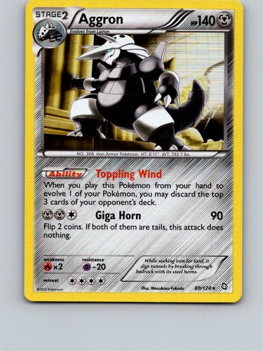 Aggron 80/124 Holo Rare Dragons Exalted Pokemon Lightly Played