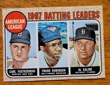 1968 Topps #2 AL 1967 Batting Leaders Yastrzemski Robinson Kaline NM
