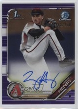 2019 Bowman Draft Chrome Pick Purple Refractor /250 Tommy Henry #CDA-TH Auto sb0