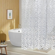 Shower Curtain Liner, 100 Waterproof Eva Shower Curtains with 3 Duty Heavy Bott