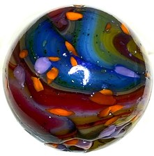 DAS/JABO CHUNKY PIECES OXBLOOD AVENTURINE SWIRLED SHOOTER .71" BOX03/288