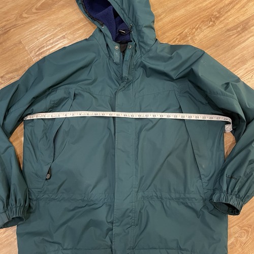 LL Bean Mens XL  90s Jacket  Fleece Lined ORF29 Polyester Hood Green, Snaps/zip - Picture 2 of 19