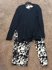 Pijama de franela estampado de vaca Wrangler para hombre XXL negro blanco