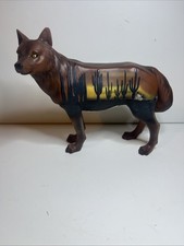 Hand Painted,  Westland Collection. Dessert Wolf No 14109.  2004 5 1/2 In High