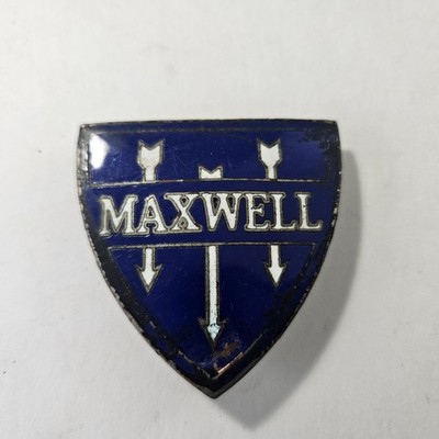 BH Vintage Maxwell Automobile Radiator Grill Emblem Badge Enameled