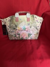 Image of NEW EXCLUSIVE! Loungefly Disney Tinker Bell Floral Pastel Satchel Crossbody Bag