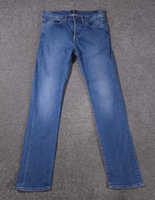 Edwin Jeans Mens W31 L32 Blue ED 80 Slim Tapered Straight Medium Wash Denim
