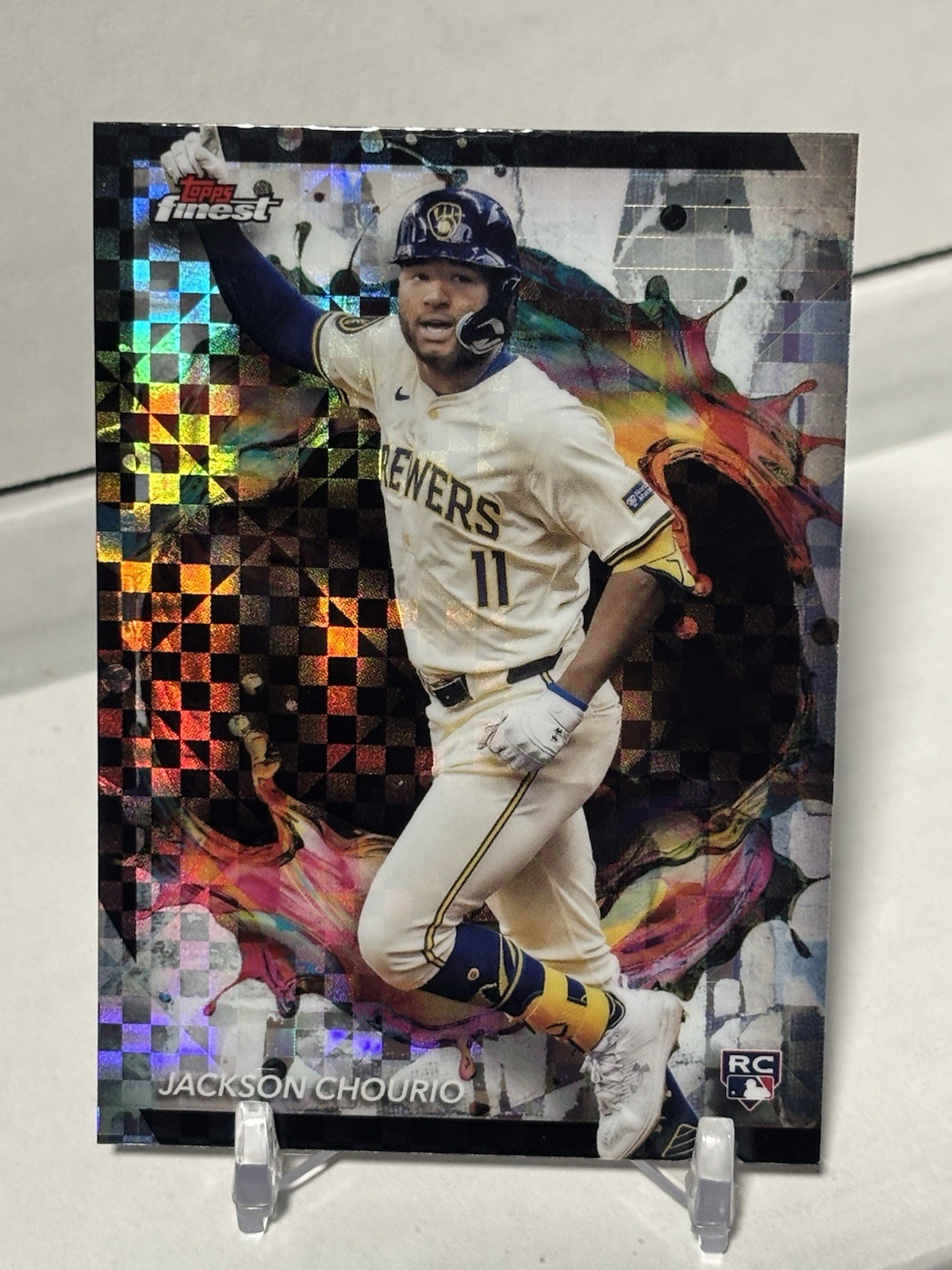 Jackson Chourio 2024 Topps Finest - Checkerboard Refractor (RC) Rare #275