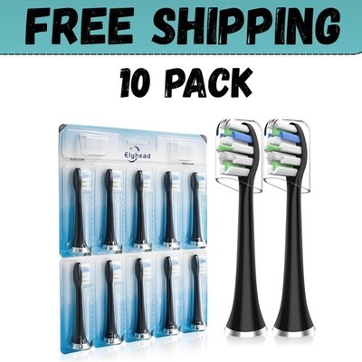 Toothbrush Heads 10-Pack for Aquasonic Black/Vibe/Duo Series Medium Bristles