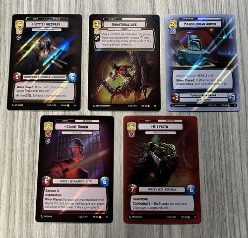 Star Wars Unlimited Regional Qualifier Promos set of 5