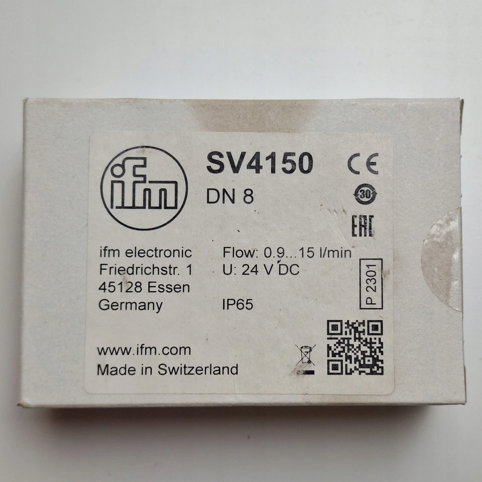 IFM SV4150 Vortex Flow Meter DN8 G1/2 0.9–15 L/min 4–20 mA 8–33 V DC IP65 - Image 2 of 4