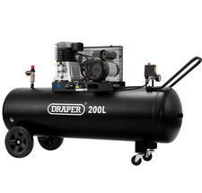 Draper 55315 200L Belt-Driven Air Compressor, 2.2kW/3hp