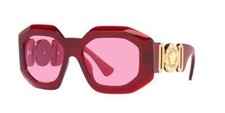 Versace 0VE4424U 388/5 56mm Transparent Red Frame, Pink Lenses Women Sunglasses