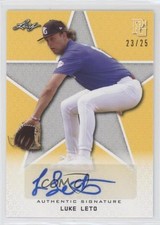 2020 Leaf Perfect Game National Showcase Yellow 3/25 Luke Leto #BA-LL1 Auto nd3