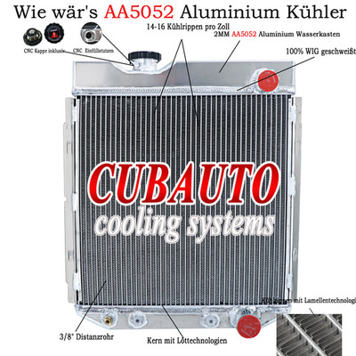 4 Reihe Kühler Für 1960-66 Ford Mustang/ Falcon/ Ranchero/ Mercury Comet 4.3L