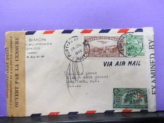 Haiti Early Cover Port Au Prince To U.S.A. Censored Mail 1942