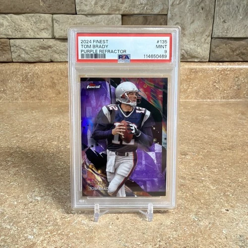 2024 Topps Finest - Uncommon Tom Brady #135 Purple Refractor /200 PSA 9 🔥