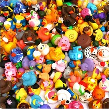 200-Pack Mini Duckies Bath Toys - Assorted Rubber Ducks Bulk