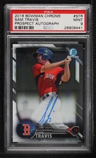 2016 Bowman Chrome Prospects Auto Sam Travis #BCAP-STR PSA 9 MINT Auto 3x7