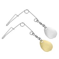 50Pcs Fishing Spinnerbait Wire with Blade, Medium-sized Water-drop