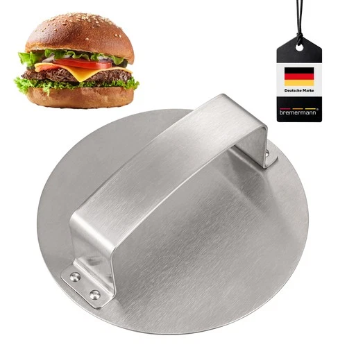 bremermann Burgerpresse, Hamburgerpresse für Patties, Smash-Burger, Edelstahl