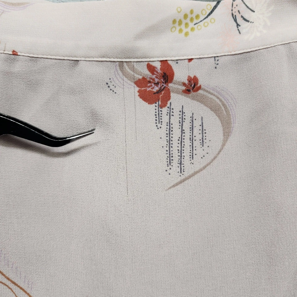 Saia Chelsea28 Feminina S Rosa Floral Camadas Babados Chiffon Midi Forrada Zíper Traseiro - Imagem 3 de 4