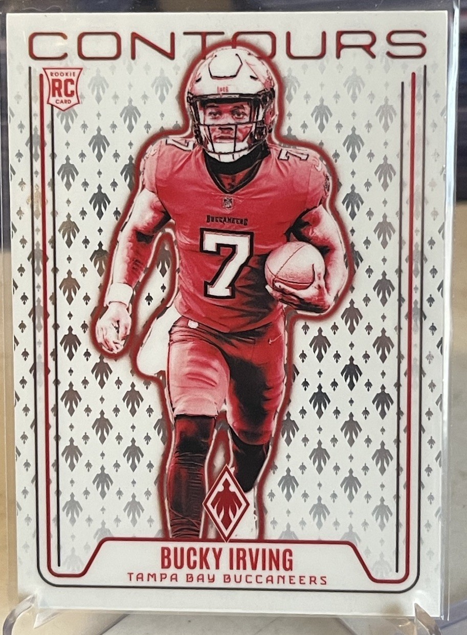 Bucky Irving 2024 Panini Phoenix Contours HYPER ROOKIE #CON-BIG BUCCANEERS RC