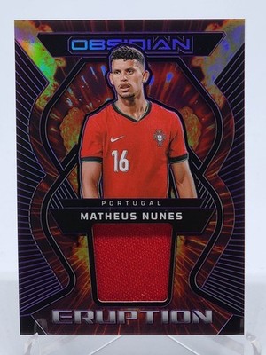 Matheus Nunes 2023-24 Panini Obsidian Eruption Materials 09/50 #ER-MN Portugal 