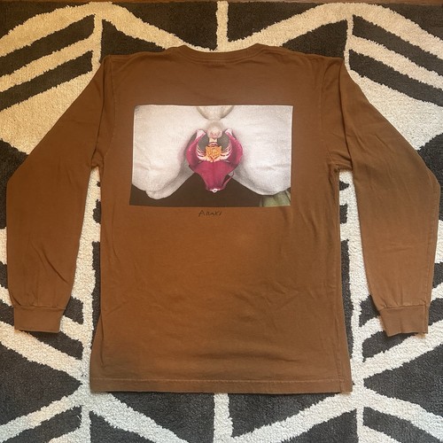 size Medium Supreme Araki “Orchid” copper brown long sleeve shirt