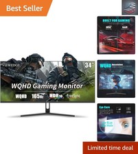 Ultra-Wide 34" 165Hz WQHD Monitor - 3440x1440, Eye-Care Technology, Adjustable