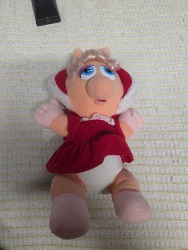 VTG Baby Miss Piggy Plush Doll 1987 McDonalds Muppet Babies Christmas Jim Henson