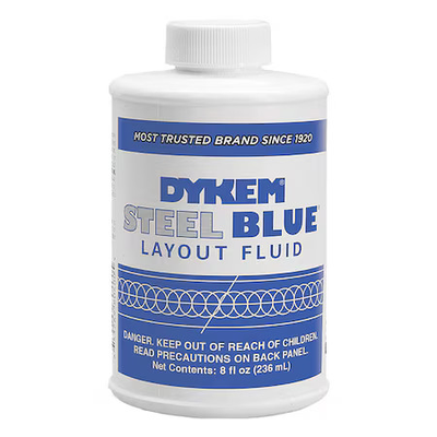 #ad Dykem 80400 Dykem Steel Blue Layout Fluid Bottle 8 Oz $12.69