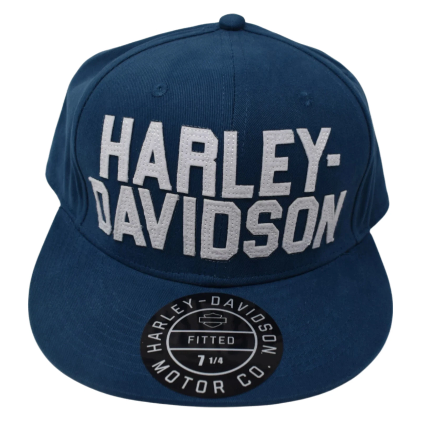 Harley-Davidson Men's H-D Felt Block Fitted Baseball Cap - Blue 99410-22VM