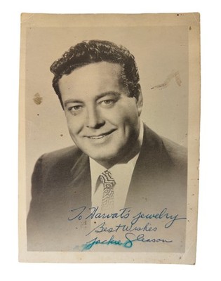 Jackie Gleason 1950's Autographed Signed Photo Vintage 5.5 x 7.5''