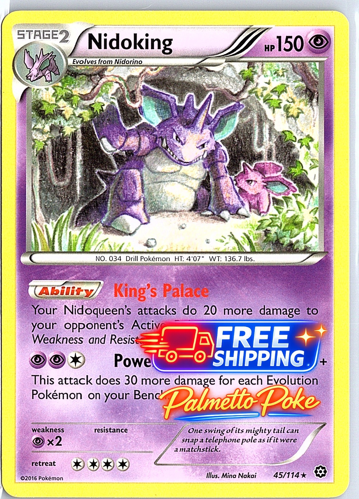 Nidoking Rare XY - Steam Siege 45/114 LP