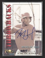 2001 Royal Rookie Throwbacks Marlon Byrd Auto /5950 Phillies TV2753