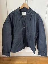 Aime Leon Dore Waxed Navy Cropped Topcoat Large Brand New