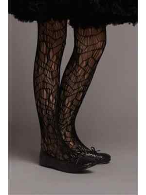 Chasing Fireflies Girls Sweet Spooks Ripped Tights Black One Size Halloween