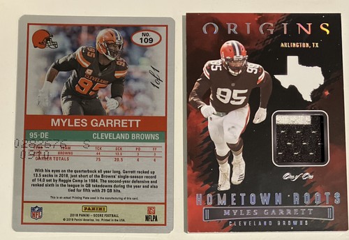 1/1 2022 Origins Hometown Roots Myles Garrett + Puntuación 1/1 Jugador del Año!! - Imagen 1 de 6