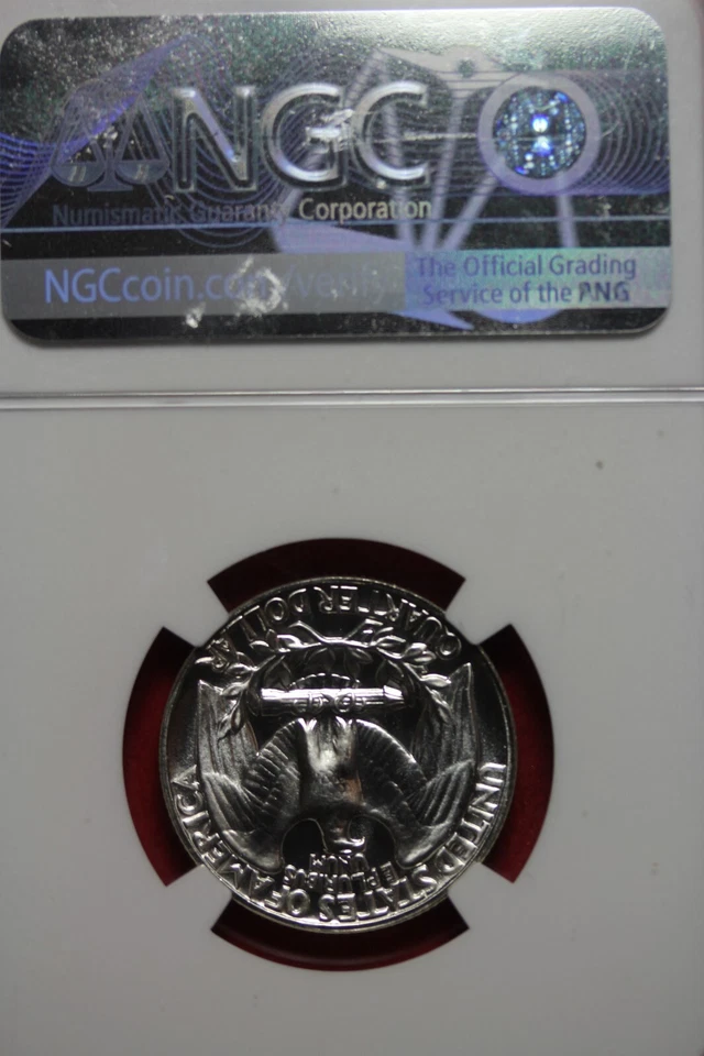 1954 NGC 25C PF67 WASHINGTON QUARTER #B43608 - Image 2 of 2