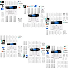 V70 Tuya APP WiFi+4G Wireless Kits Home Security Alarm System+Alexa+Google Home