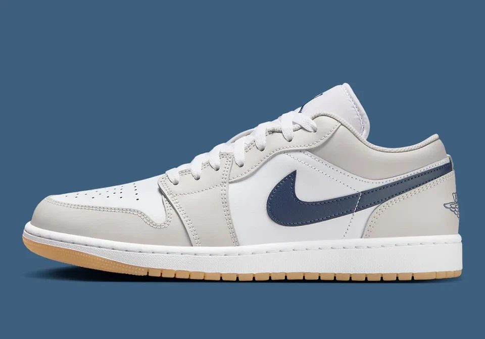 Zapatos para hombre Nike Air Jordan 1 Low Georgetown gris humo 553558-146 NUEVO Foto 2 de 4