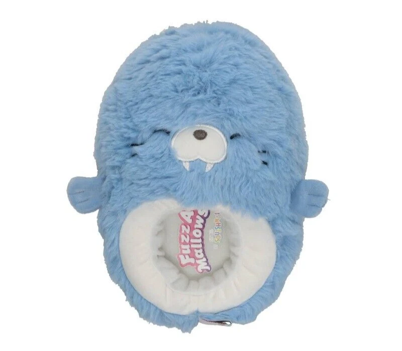 Fuzza Mallows от Squishmallows тапочки ребенка ясельного возраста 9/10 новый с Ярлыками меховой синий морж - Изображение 3 из 4