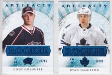 2012-13 UD ARTIFACTS CODY GOLOUBEF RC /85 Sapphire Rookie #165 Upper Deck Jacket