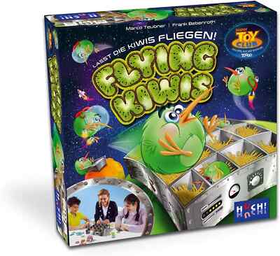 Huch! Kinderspiel Flying Kiwis spannendes Spiel Katapult catapult schießen Rampe