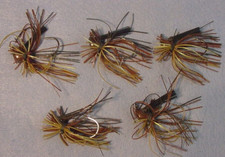 5 ~ Jewel Bait Co J-Lock 1/4 oz Multi Finesse JIGS Gamaktsu ~ Natural Brown Craw