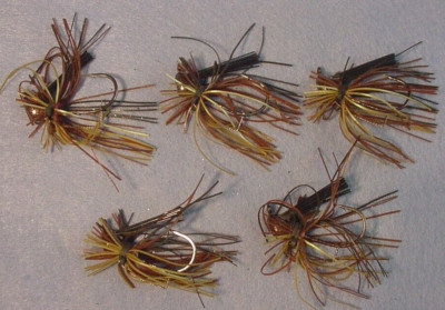 5 ~ Jewel Bait Co J-Lock 1/4 oz Multi Finesse JIGS Gamaktsu ~ Natural Brown Craw